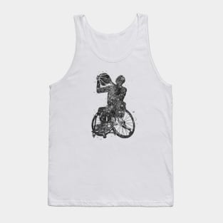 Wheelchair basketball black and white Tank Top